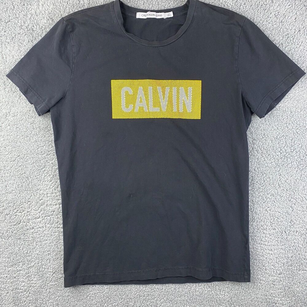 Calvin Klein Jeans Classic T-Shirt Large Black Logo Short Sleeve